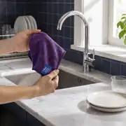 Premium Mutfak Bezi Hasır Doku - Mürdüm Moru 3