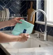 Premium Bulaşık Filesi Balıksırtı Doku - Mint Yeşili 2
